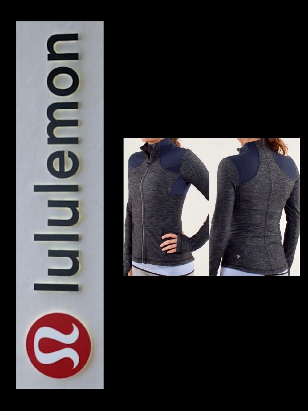 LULULEMON FORME JACKET REVERSIBLE SLUB DENIM INKWELL